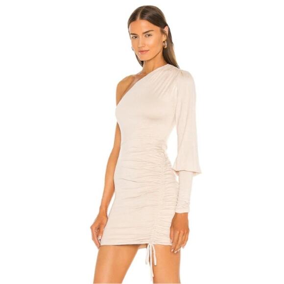 Michael Costello x REVOLVE Jada Mini Dress in Beige NWT Size Small - Picture 2 of 4
